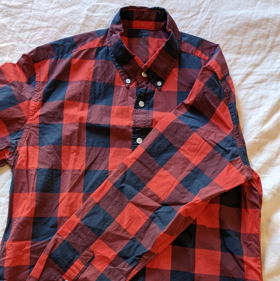 J Crew long sleeve plaid button up Large - Picture 2 of 4